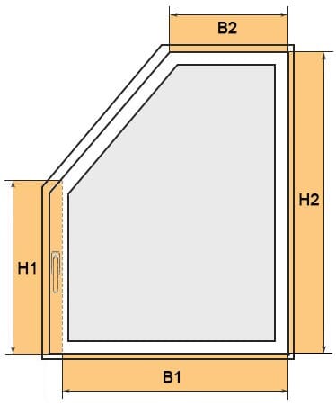 Plissee VS5 / VS5SD - Messen bei der Montage am Fensterflügel mit Klemmträgern