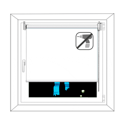 mit Klemmträgern am Fensterflügel